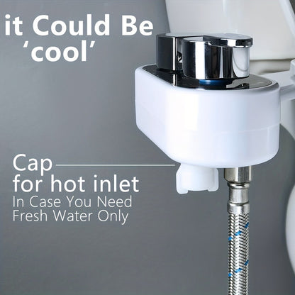 Bidet Attachment Hot and Cold Water – Dual Nozzle Non-Electric Toilet Seat Bidet, Rear & Feminine Wash, Self-Cleaning Retractable Nozzle, Adjustable Warm Water Pressure, Easy Install