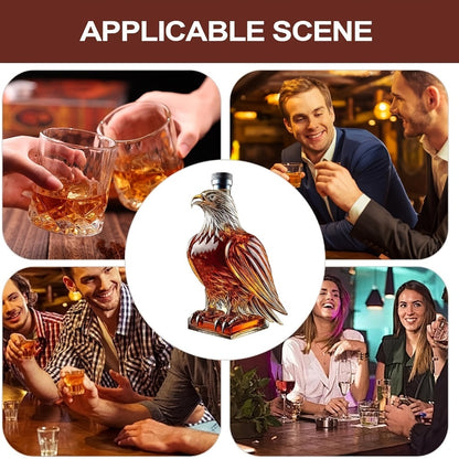 Eagle Shaped Whiskey Decanter with Wings Base – Elegant Animal Model for Home Bar Decor, Dining Table Centerpiece, Wine & Spirits Presentation, Collectible Gift for Special Occasions