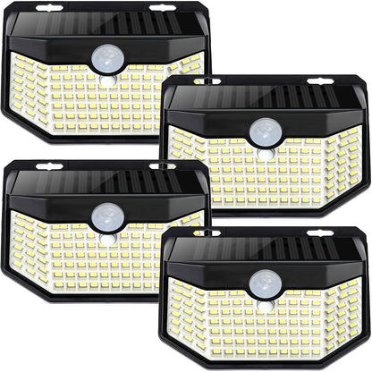 Solar Step Lights Outdoor 120 LED Motion Sensor – 270° Wide Angle IP65 Waterproof Wall Light with 3 Modes | 18-Hour Solar Powered Stair Light for Pathway, Fence, Garage & Deck | 4/6/8 Pack