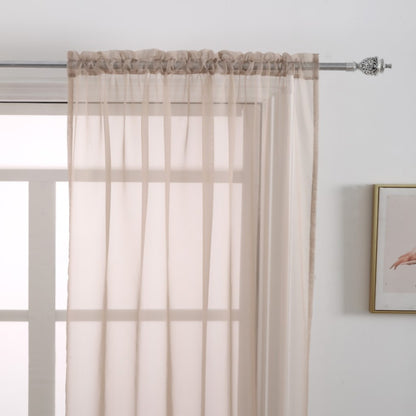 Sheer Curtains 2 Panels Rod Pocket – Light Filtering Privacy Window Drapes for Living Room Bedroom Modern Home Decor