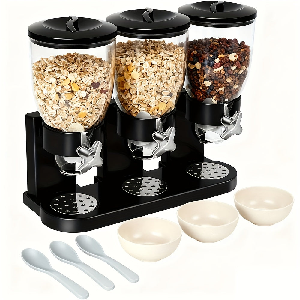 Dry Food Dispenser & Candy Organizer with Spoon Bowl Lid – Countertop Snack Container for Pantry Kitchen 17.5 Oz