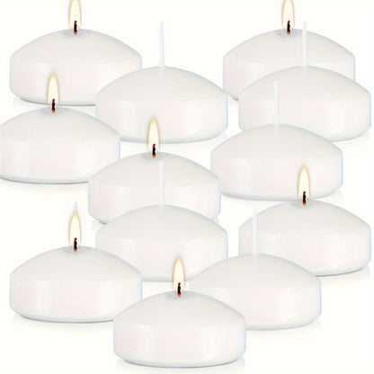 Floating Candles 2 Inch – 50 Pack White Paraffin Wax Candles for Wedding, Birthday, Valentine's Day, Halloween & Christmas Table Centerpiece Decor