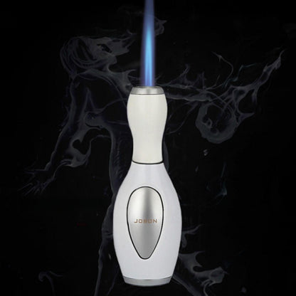 Bowling Ball Lighter Novelty Metal Torch Refillable Windproof Direct Inject Butane Igniter for Camping Grilling BBQ Candles Gift Decoration Silver White Orange Black Blue