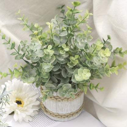 Fake Plants Artificial Plants Indoor 4-Pack Small Potted Greenery in Paper Pulp Pots | Faux Plants for Shelf Desk Home Office Farmhouse Bathroom Decor | Low-Maintenance Artificial Succulents Set