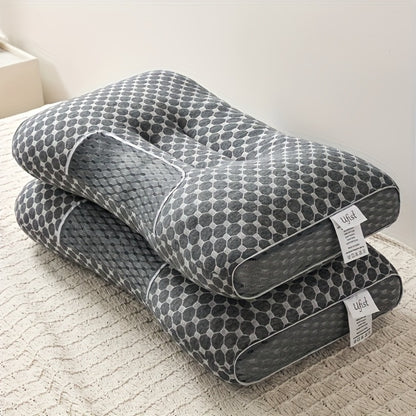 Neck Support Pillows 2 Pack Ultra Soft Premium Bed Pillows with Removable Machine Washable Covers Breathable Fabric for Deep Sleep Bedroom Home Decor Multiple Colors