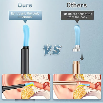 Wireless Ear Camera Ear Wax Removal Kit 1080P HD 6-LED – App-Controlled Visual Ear Cleaner for Adults and Pets, Compatible with All Smartphones, Multiple Cleaning Heads, Portable Ear Scoop Tool