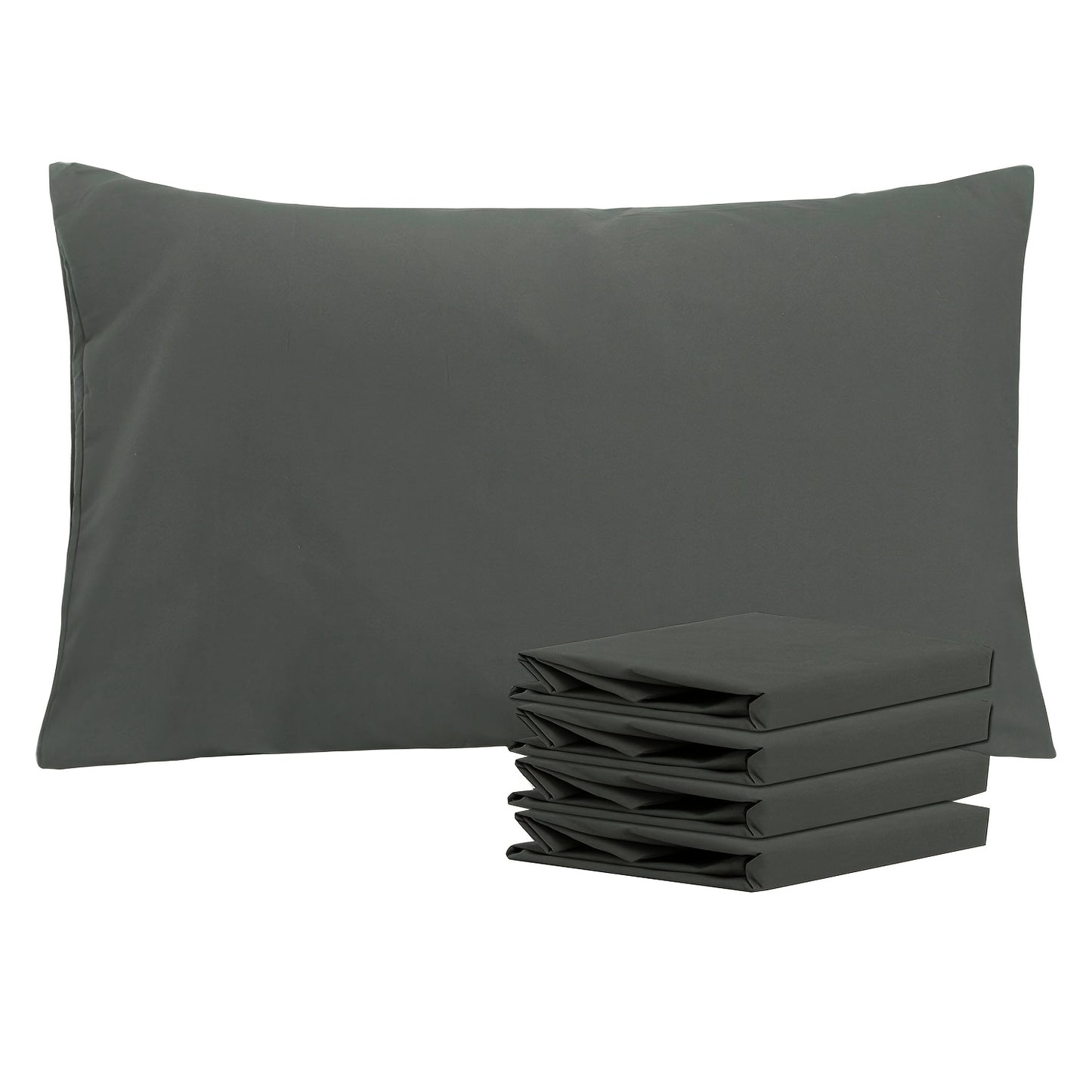 Pillowcases 4 Pack Queen 20x30 – Brushed Microfiber Soft Wrinkle-Free Fade-Resistant Envelope Closure Solid Color 32 Colors