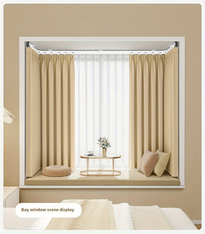 Flexible Curtain Rail Track – Bendable PVC Ceiling Mount Curtain Rod for Bay Window, Bathroom & Home Decor, Trim-to-Fit Monorail Curtain Track System