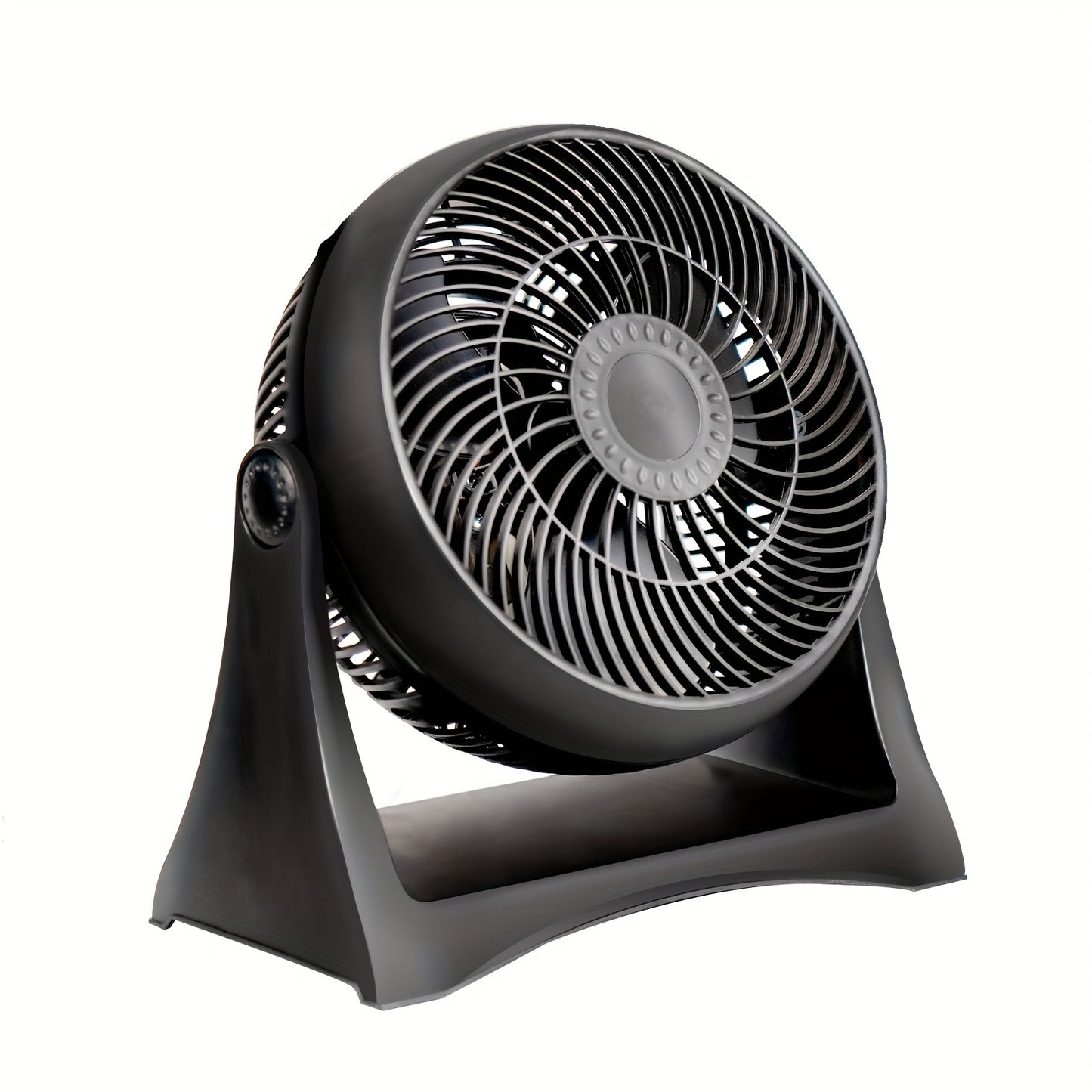 Turbo Table Fan 8 Inch 3-Speed Quiet Air Circulator, Wall Mountable with Adjustable Tilt and Carry Handle, Portable Desktop Fan for Bedroom, Office, Living Room and Home Cooling
