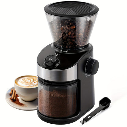 Burr Coffee Grinder Electric – Automatic Coffee Bean Grinder with 40-Second Digital Timer, 25 Precise Grind Settings, Adjustable Burr Mill for Espresso, Drip, French Press & Pour Over – Black