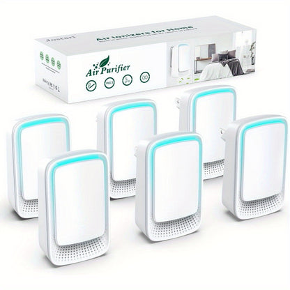 Plug-In Air Purifier Ionic – Filterless & Silent Odor Neutralizer for Home, Pets, Office & Gym, Compact 24/7 Fresh Air, Zero Maintenance, Space-Saving Design, Ideal Gift (2 or 6 Pack)