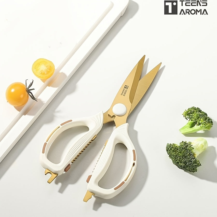Heavy Duty Kitchen Scissors Multipurpose – Sharp Rust-Proof Stainless Steel Shears for Meat Poultry Vegetables Herbs Fish, Professional Chef Scissors for Home Restaurant Office Outdoor