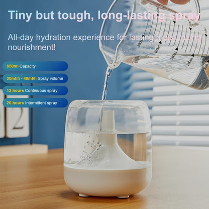 Cool Mist Humidifier with 7-Color Night Light & Transparent Tank | USB Quiet Humidifier 24H Runtime, 2-Speed Mist, Top-Fill Design for Bedroom, Office & Small Spaces | White & Green