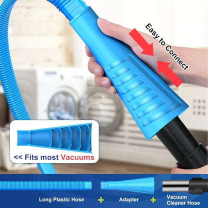 Dryer Vent Cleaner Kit Vacuum Hose Attachment Lint Remover Brush Flexible Dryer Duct Cleaning Tool for Removing Lint Debris Blockage from Dryer Vents and Exhaust Ducts