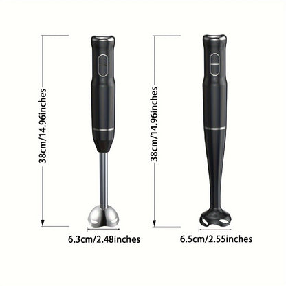 Immersion Blender 400W Handheld Stick Mixer with 2 Speeds & Turbo Mode 304 Stainless Steel Blades – Corded Hand Blender with Detachable Base for Soup Smoothie Puree Baby Food