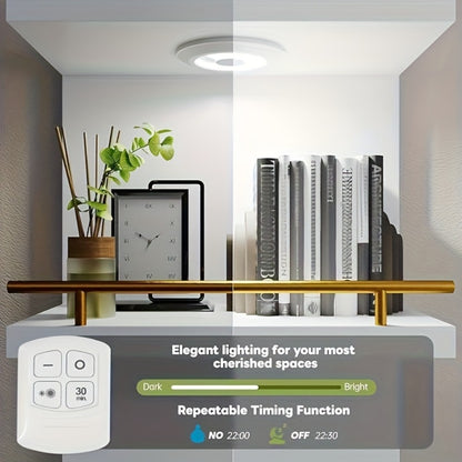 Floating Wall Shelves with LED Light - 6 & 8 Tier Wall Mounted Display Shelf Unit with Anti-Slip Rails for Bedroom, Living Room, Bathroom, Office & Dorm - Modern Space Saving Shelf (Black / White)