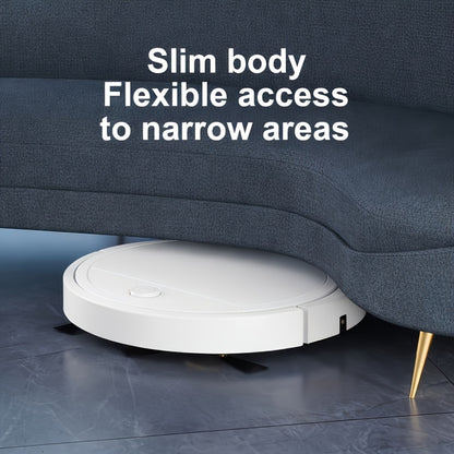2000Pa Robot Vacuum Cleaner 150-Min Battery – Multifunctional Auto Floor Cleaner for Pet Hair, Dust & Paper Debris, Smart Robotic Vacuum for Hardwood, Tile & Carpet, Black & White