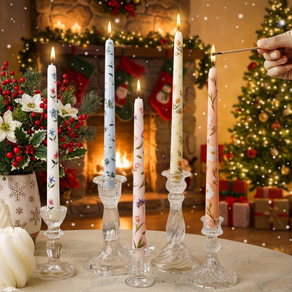 Taper Candles Scented 9.84in - Christmas Dinner Table Decor, Wedding Candlelight Decoration, Long Slim Candles for Home & Holiday, 2 or 4 Pack