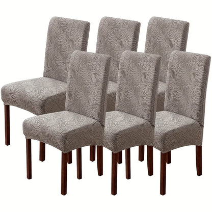 Dining Chair Covers Stretch Jacquard Slipcovers Removable Washable Chair Protector for Kitchen Hotel Restaurant Set of 4 or 6