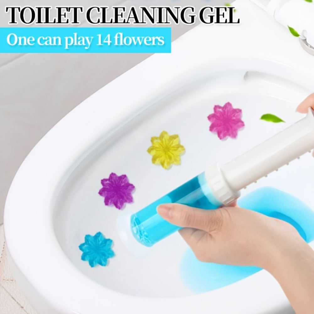 Toilet Cleaning Gel Stamp with Dispenser, Toilet Bowl Freshener & Cleaner Gel Stamps Prevent Scale & Toilet Ring, 6 Scents – Ocean, Lavender, Floral, Peach, Lemon, Pine – 4 Pcs or 8 Pcs Pack