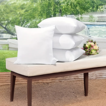 Throw Pillow Inserts 4 Pack Fluffy Square Pillow Stuffers with Zipper Plump White Cushion Inserts for Sofa Couch Bed Decorative Pillow Filler Machine Washable Multiple Sizes 14 16 18 20 22 Inch