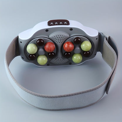 Electric Abdominal Massager with Heat - Rechargeable Portable Stomach Massager with 3 Massage Modes & Heating Function for Abdominal Pain Relief, Belly Relaxation, Cramp Relief, Home & Office Use