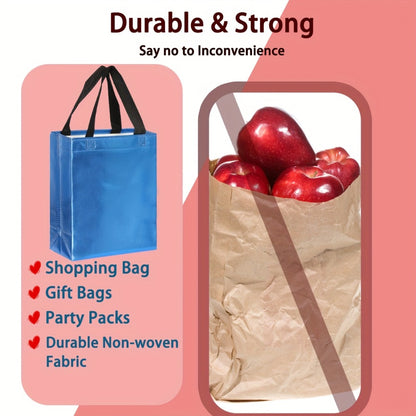 Gift Bags Bulk 24pcs Mixed Colors Glossy Finish | Reusable Shiny Party Favor Bags 8x10x4 in Pink Red Purple Blue Green – Birthday Goodie Bags Christmas Holiday Wedding Baby Shower