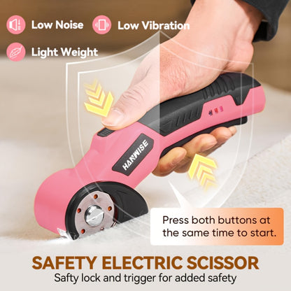 Electric Scissors Cordless 4.2V Rotary Cutter with 2000mAh Battery – 10000 RPM, Safety Lock, LED Light, Anti-Slip Handle, Fabric Cutting Machine for Clothing, Cardboard, Carpet, Leather & Craft Projects