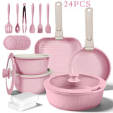 24-Piece Pink Detachable Set