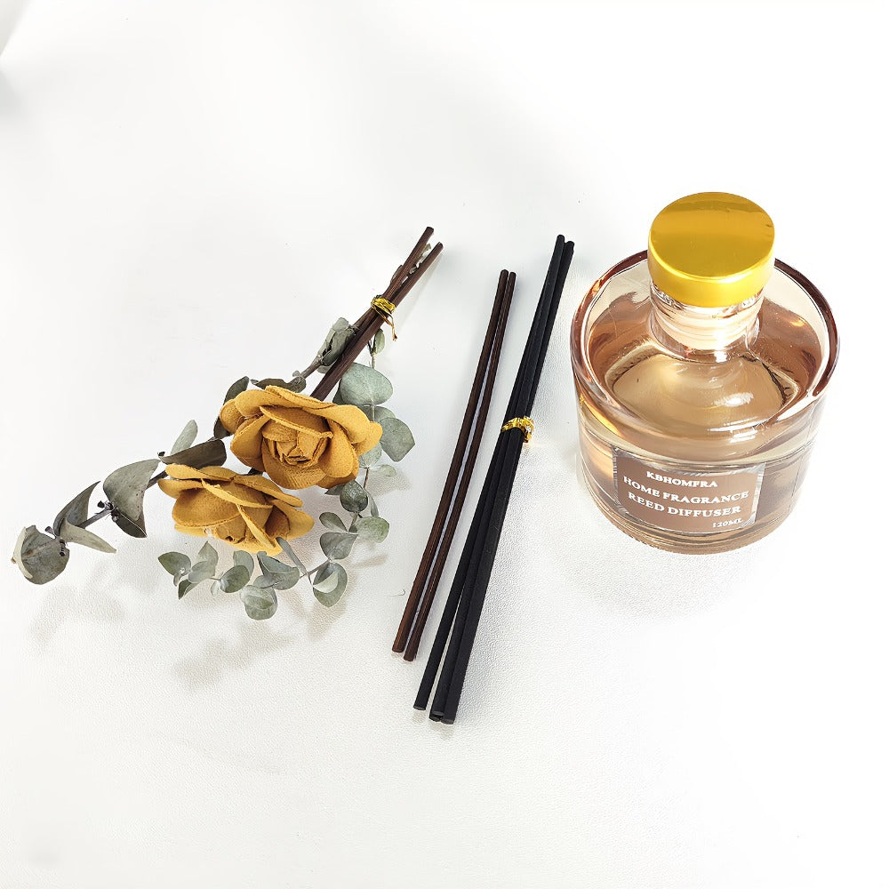 Reed Diffuser Set with Dried Flowers – Jasmine, Cedar, Sandalwood & Gardenia Scents, 120ml 90-Day Long-Lasting Home Fragrance