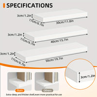 White-6pcs-3size