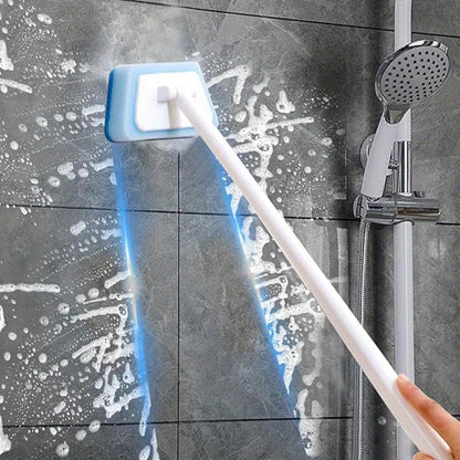 Shower Cleaning Brush Set Replaceable Heads – Bathtub Scrubber, Wall Tile Brush, Window Glass Cleaner & Floor Brush, Detachable Extendable Handle Bathroom Deep Cleaning Kit (7/11/16 PCS)