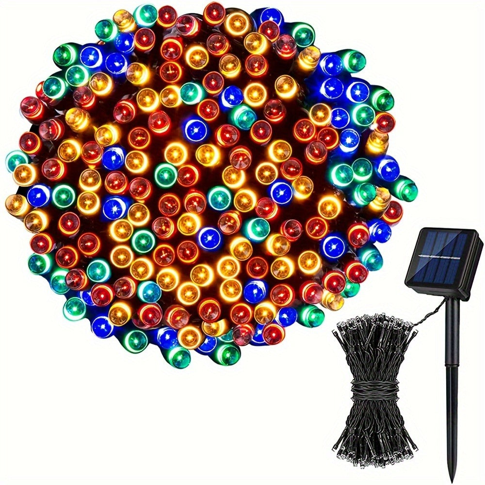 Solar LED Fairy String Lights IP65 Waterproof – 40FT or 80FT with 8 Lighting Modes for Independence Day, Christmas, Wedding, Garden & Yard – White, Warm White, Multi Color, Purple, Orange & Blue