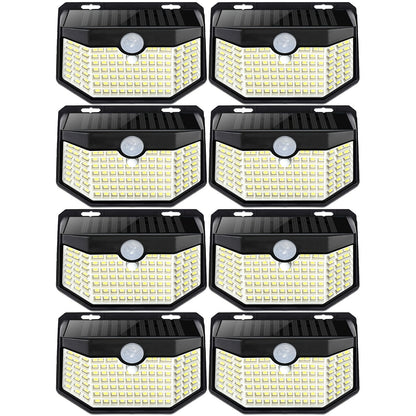 Solar Step Lights Outdoor 120 LED Motion Sensor – 270° Wide Angle IP65 Waterproof Wall Light with 3 Modes | 18-Hour Solar Powered Stair Light for Pathway, Fence, Garage & Deck | 4/6/8 Pack