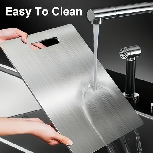Stainless Steel Cutting Board Dual-Sided 9x13 Inch – Non-Slip Kitchen Chopping Board for Meat Vegetables Fish, Compact Design for RV Small Kitchen Home Chef