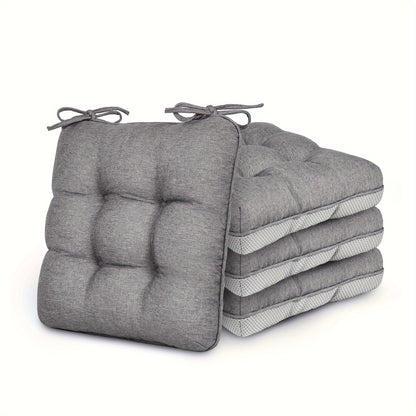 Memory Foam Chair Cushions 4/8 Pack, Non-Slip Seat Pads for Dining Chairs, Kitchen, Office & Patio – Indoor Outdoor Chair Pads M/L Size