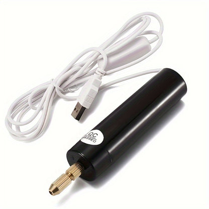 Mini Electric Drill Portable Handheld USB Rechargeable 5V Micro Drill for Jewelry Making Wood Metal Craft DIY Rotary Tool Set with Bits