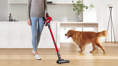 45KPA Cordless Stick Vacuum Cleaner 8-in-1 Rechargeable, Up to 45 Min Runtime Lightweight Handheld Vacuum for Carpet Pet Hair Hardwood Floor Home, Powerful Suction Multi-Attachment Floor Vacuum Cleaner