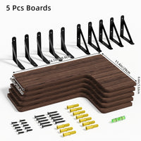 5pcs-Dark Carbonized Black