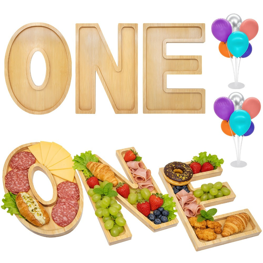 Graduation Charcuterie Board Decorations 4pcs Wooden Number Box with 14 Balloons – 2026 GRAD Fillable Party Supplies