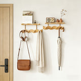 Wood-tone 8 hooks