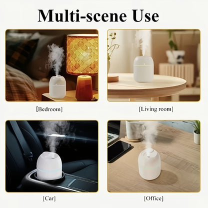 Aromatherapy Mist Humidifier USB Powered Night Light Low Noise Energy Efficient for Indoor Car Air Refreshing Plant Health Calming Body Mind Bedroom Office 2pcs