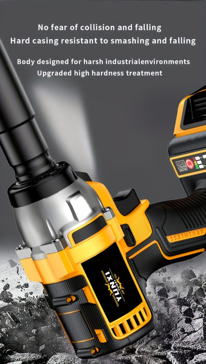 Cordless Impact Wrench Set with Charger Lithium-Ion Portable Electric Wrench Quick Charge for Home Automotive Repair Maintenance DIY Power Tool Kit