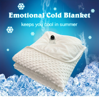 Cooling Blanket for Summer – Breathable Lightweight Throw with Soundwave Embossed Striped Design, 100% Polyester Machine Washable Blanket & Shawl for Bed, Sofa & Travel (Multiple Colors & Sizes)