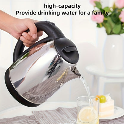 Electric Kettle Stainless Steel 2L Large Capacity 67.63oz with Auto Shut-Off, LED Indicator, BPA-Free Double Wall, Fast Boiling for Coffee & Tea – Black Hot Water Kettle for Home, Office & Dorm