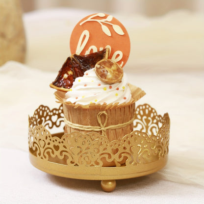 Cake Stand Set of 8 with Crystal Pendants 3-Tier Cupcake Tower Metal Dessert Display for Wedding Birthday Baby Shower Party Decor