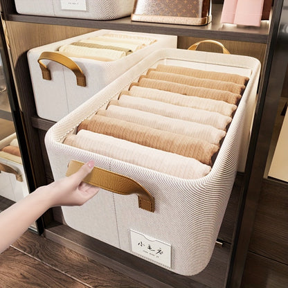 Large Fabric Storage Baskets with Handles 2 Pack Foldable Collapsible Storage Bins for Closet Bedroom Living Room Wardrobe Clothes Organizer Shelf Basket 26L