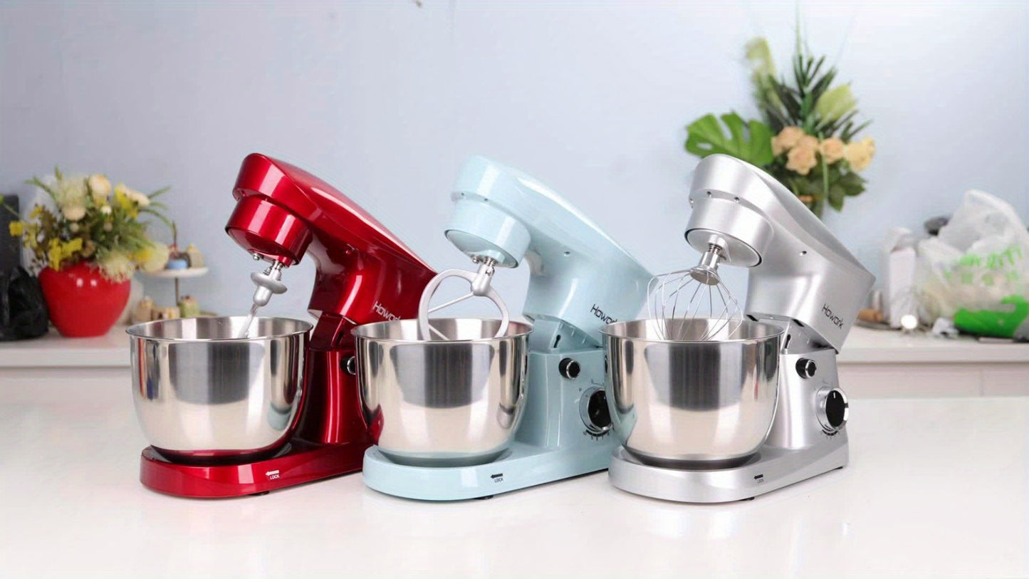 Stand Mixer 5QT, 10-Speed Electric Kitchen Mixer with Dough Hook, Flat Beater, Wire Whip & Pouring Shield — Dishwasher-Safe Attachments for Baking, Bread, Cake & Cookie Dough