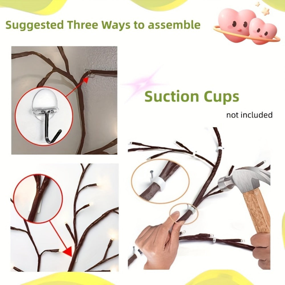 Cherry Blossom Fairy Light Garland 100 LED USB Powered – 180cm Artificial Flower String Lights for Wedding, Christmas, New Year, Spring & Home Wall Decor, Warm White IP45