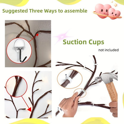 Cherry Blossom Fairy Light Garland 100 LED USB Powered – 180cm Artificial Flower String Lights for Wedding, Christmas, New Year, Spring & Home Wall Decor, Warm White IP45
